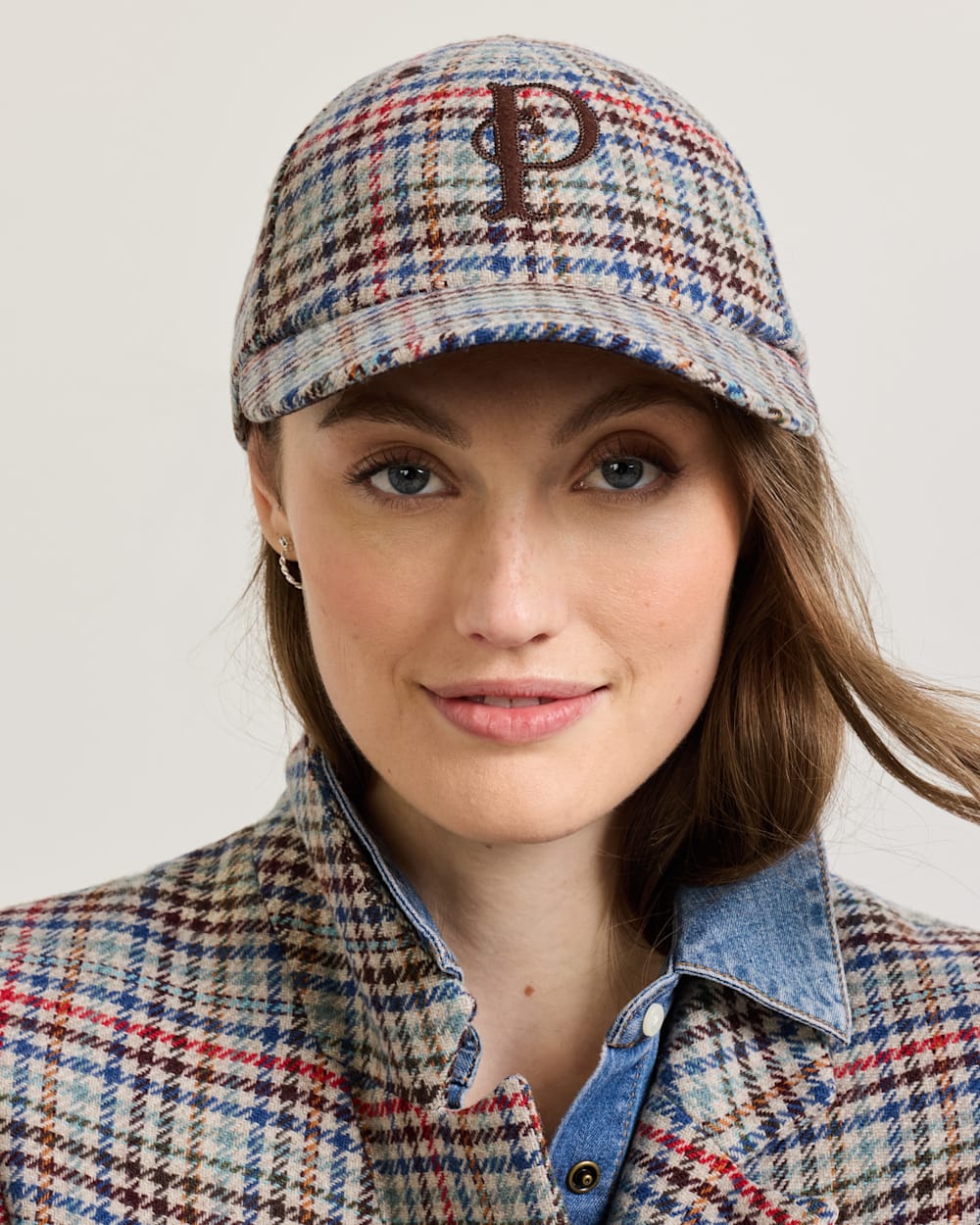 CAMEL BRIGHTS HERITAGE WOOL HAT IN MULTI CHECK image number 1