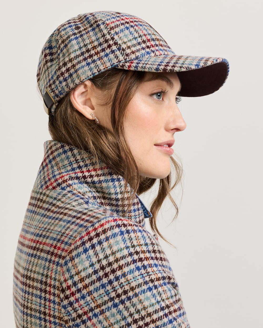ALTERNATE VIEW OF CAMEL BRIGHTS HERITAGE WOOL HAT IN MULTI CHECK image number 2