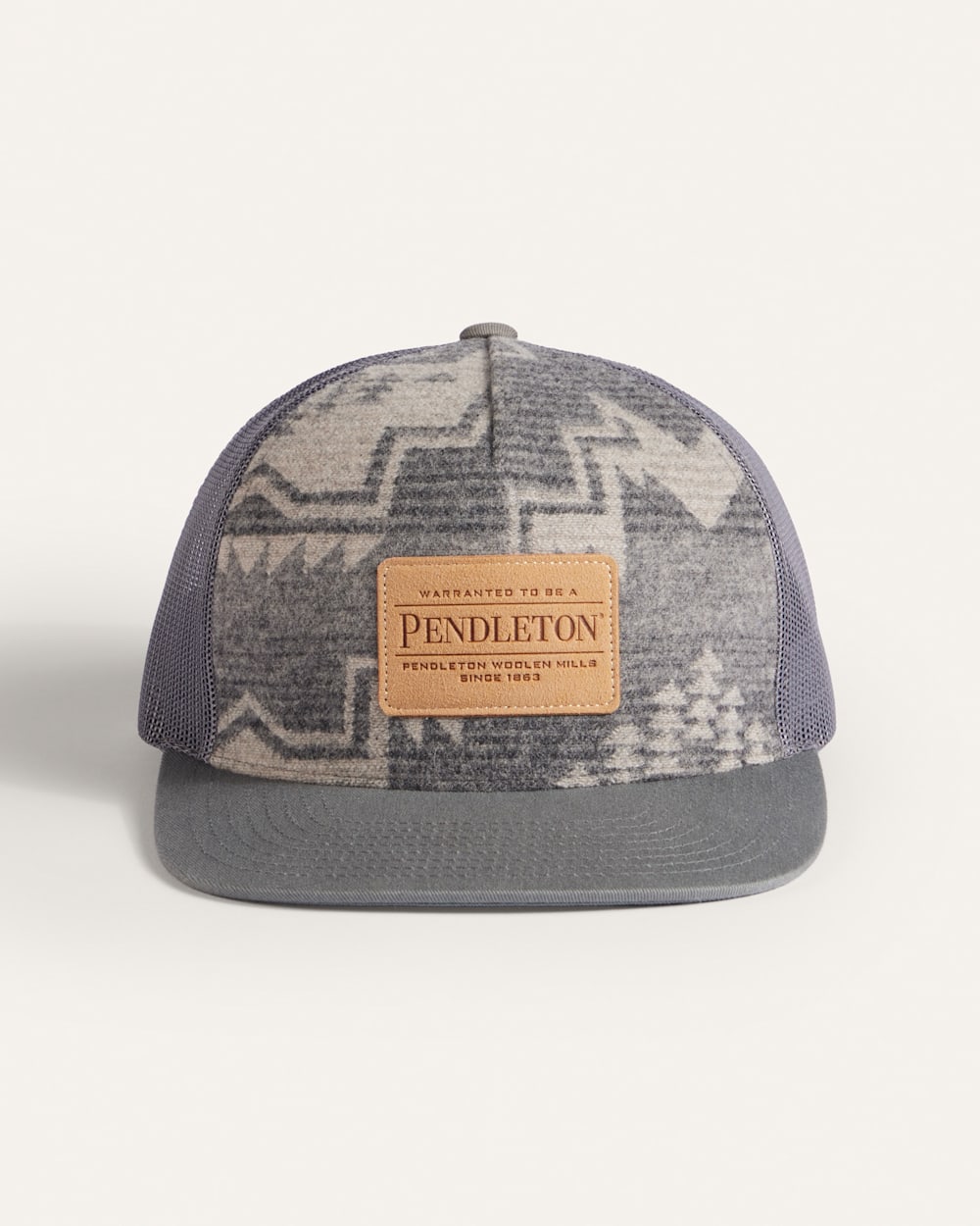 ALTERNATE VIEW OF HARDING WOOL SIX PANEL TRUCKER HAT IN GREY MULTI image number 3
