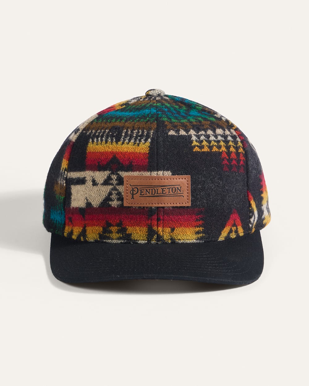 ALTERNATE VIEW OF PENDLETON WOOL SIX PANEL HAT IN BLACK CHIEF JOSEPH image number 3