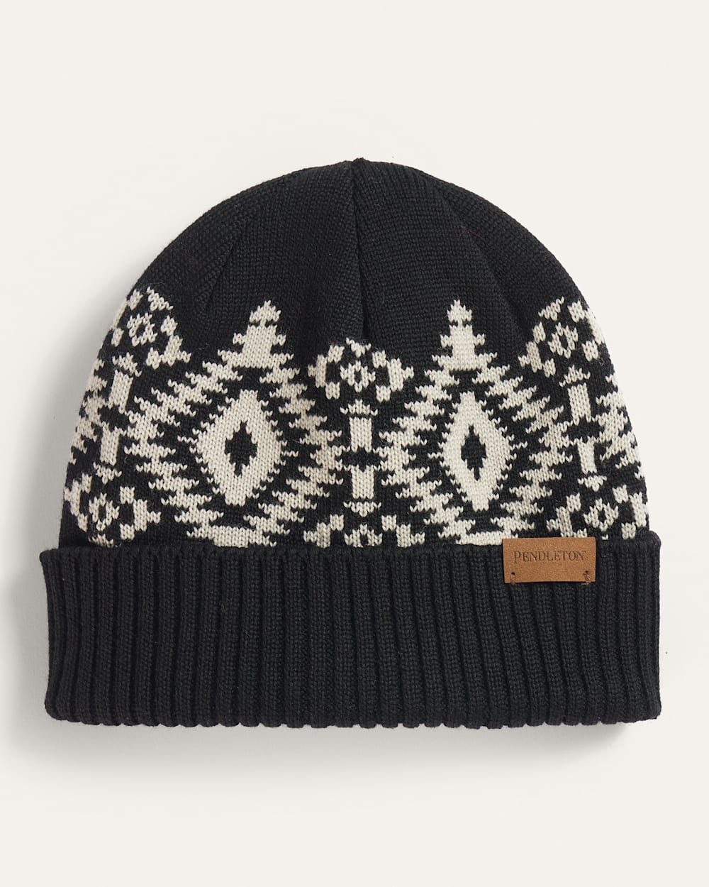LOS OJOS MERINO BEANIE IN BLACK image number 1