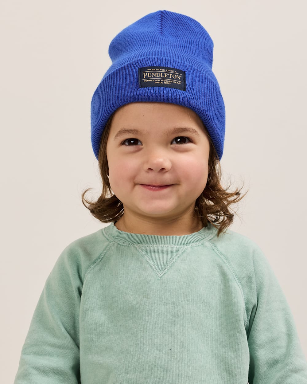 CHILDREN'S PENDLETON BEANIE IN ELECTRIC BLUE image number 1
