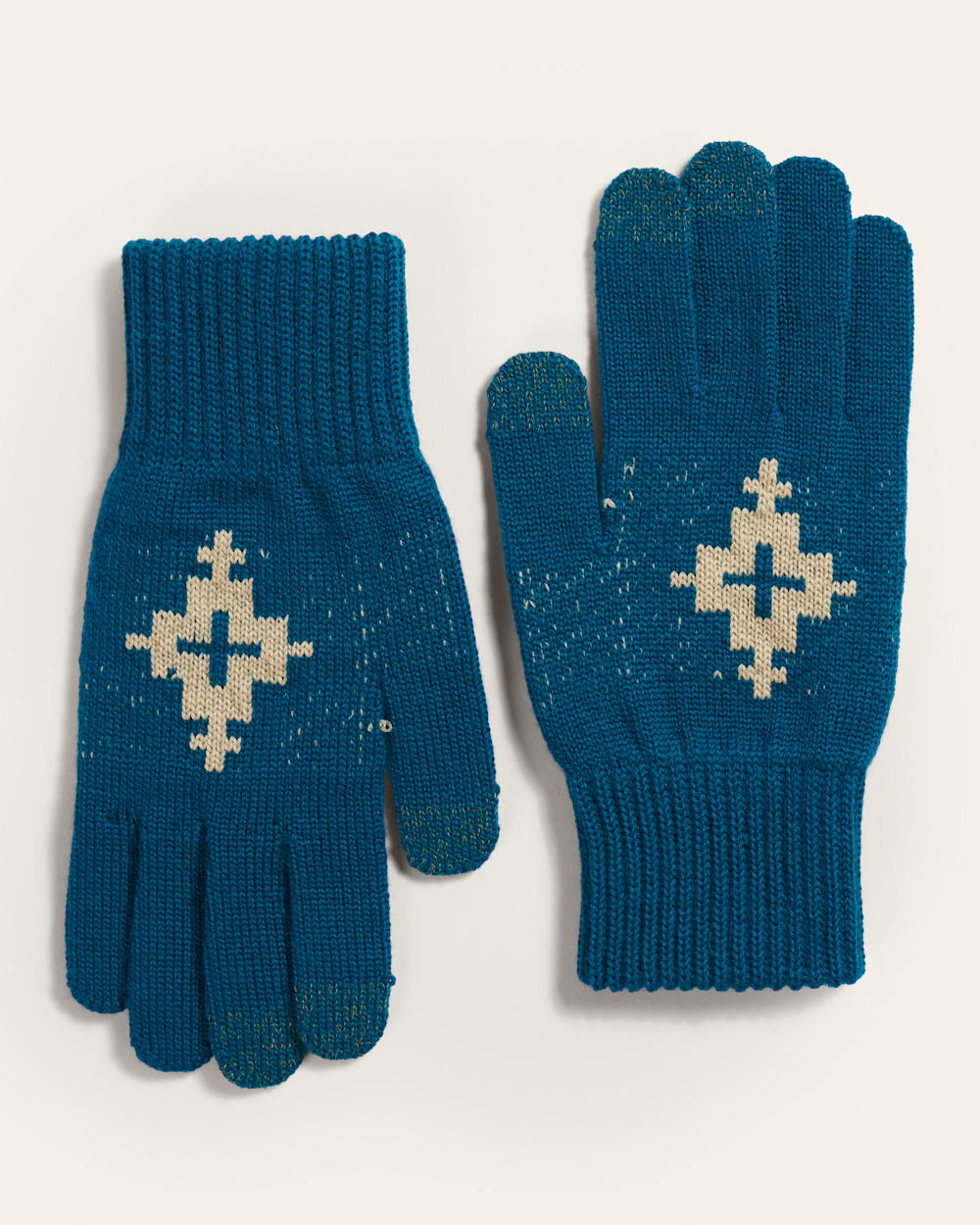 ALTERNATE VIEW OF SHIPROCK MERINO TEXTING GLOVES IN TEAL image number 2