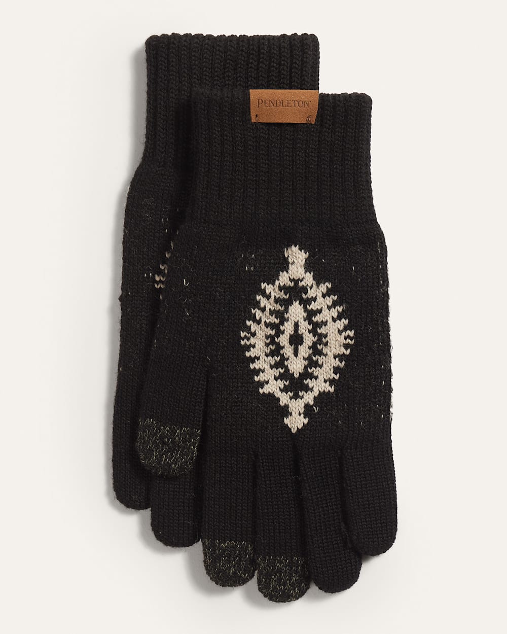 LOS OJOS MERINO TEXTING GLOVES IN BLACK image number 1