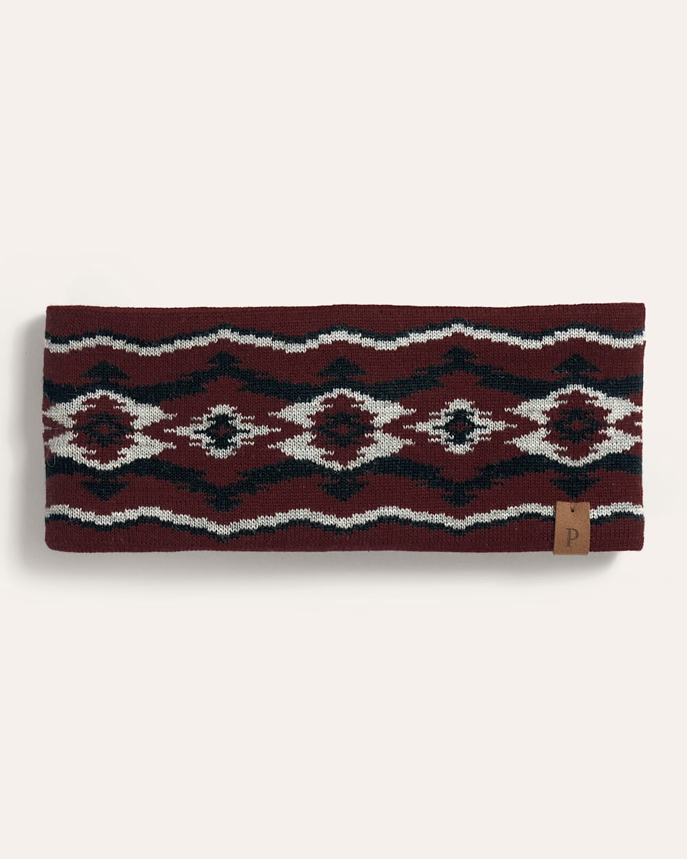 CROWN POINT MERINO FLEECE-LINED HEADBAND IN RED image number 1