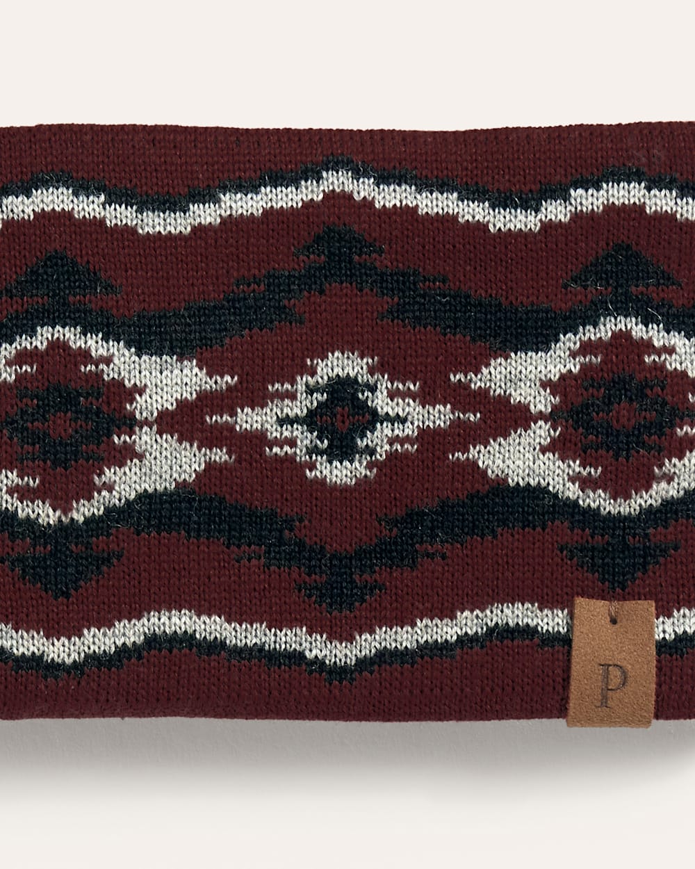 ALTERNATE VIEW OF CROWN POINT MERINO FLEECE-LINED HEADBAND IN RED image number 2
