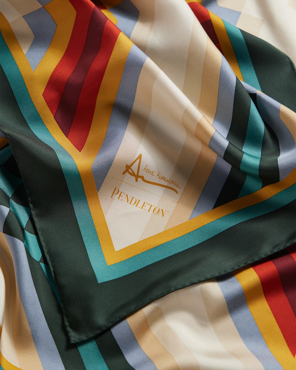 ALTERNATE VIEW OF ADDIE ROANHORSE X PENDLETON MIDDLE WATERS SILK SCARF IN MULTI image number 4