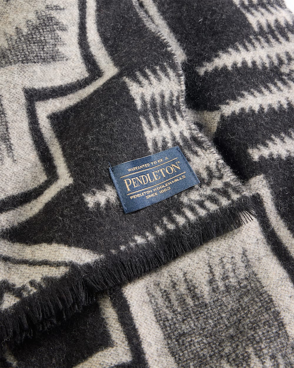 ALTERNATE VIEW OF HARDING WOOL SCARF IN BLACK/TAN image number 2