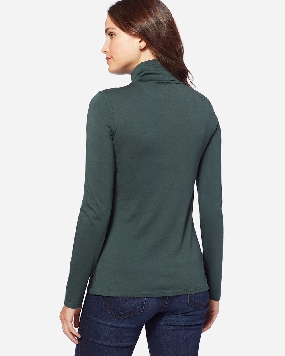 ADDITIONAL VIEW OF LONG-SLEEVE TURTLENECK JERSEY TEE IN DARK SPRUCE image number 2