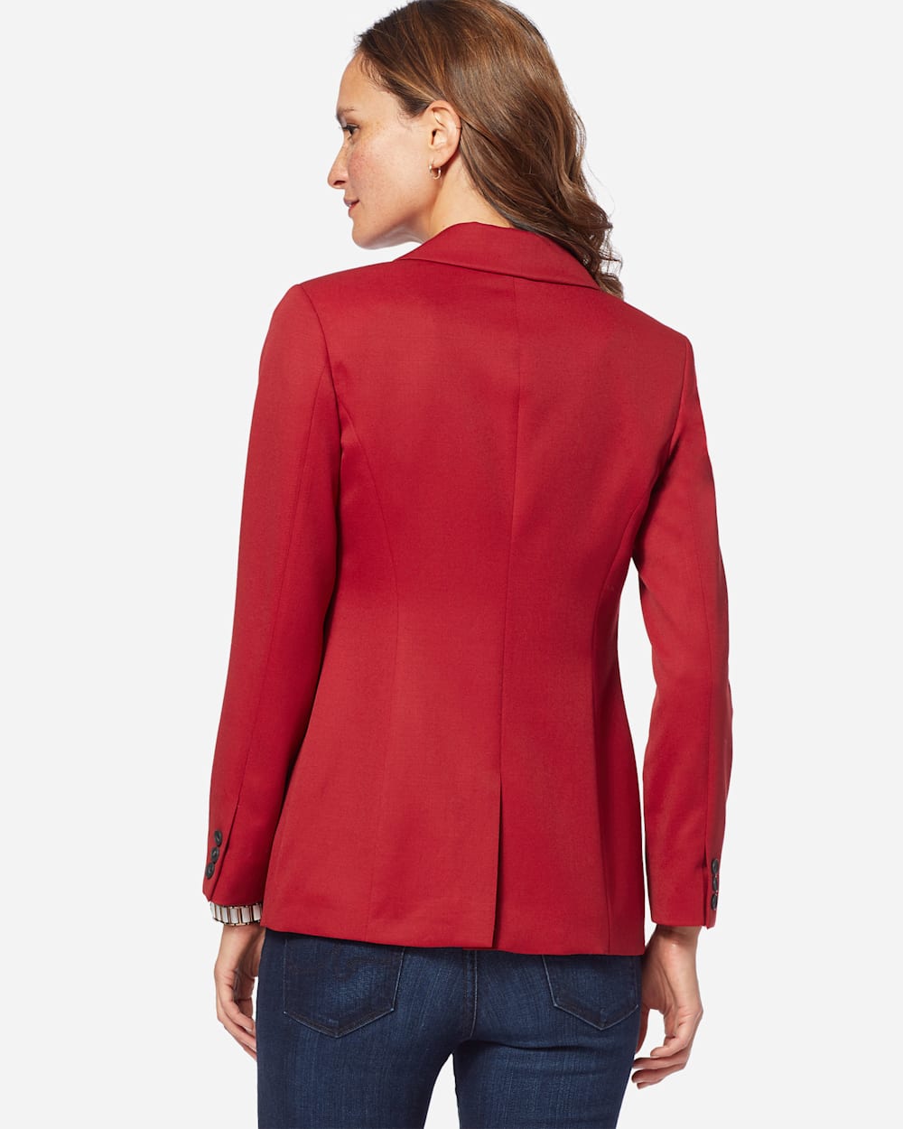 ADDITIONAL VIEW OF WOMEN'S SEASONLESS WOOL BLAZER IN RED ROCK image number 3