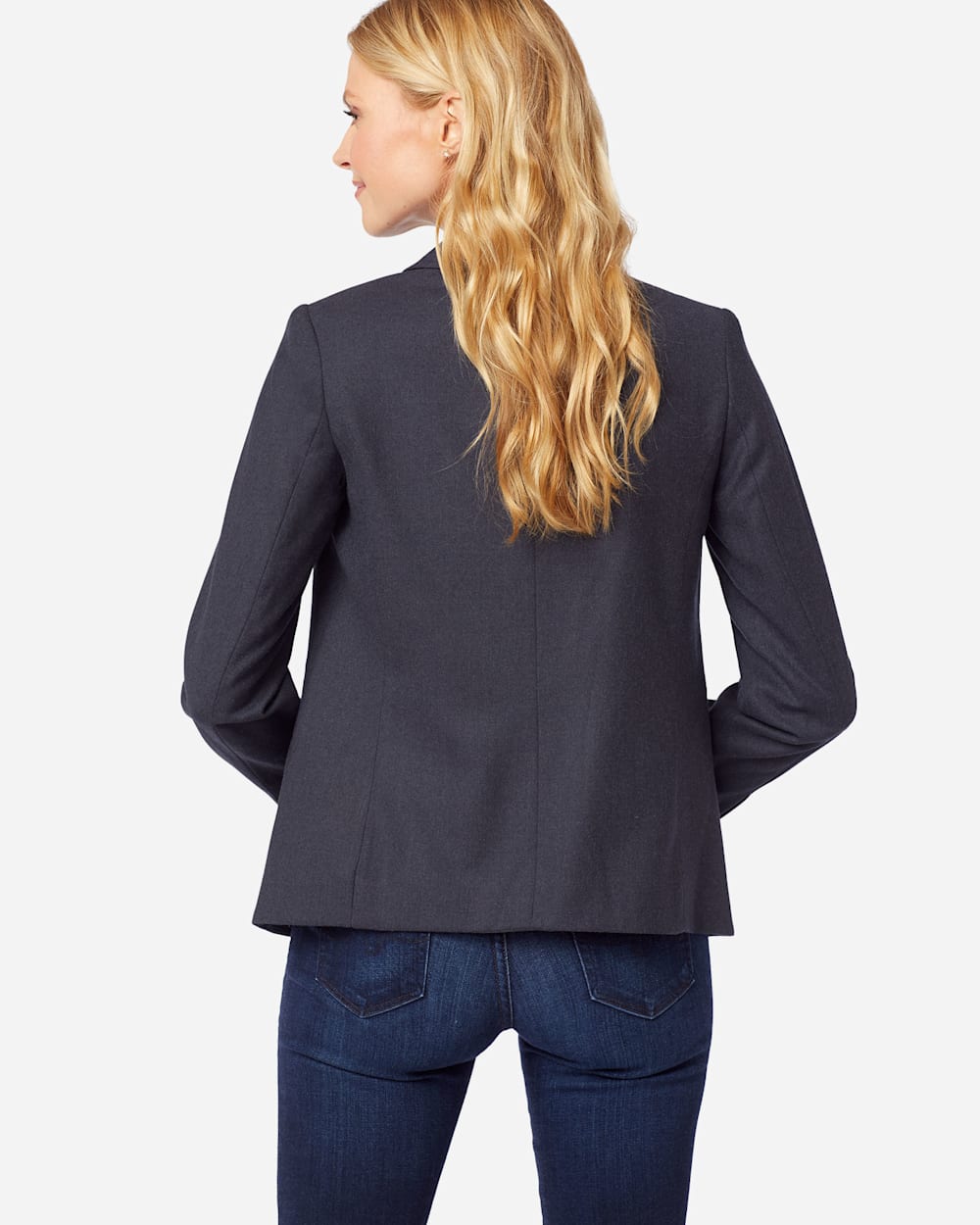 ADDITIONAL VIEW OF SHELBY AIRLOOM WOOL FLANNEL BLAZER IN NAVY MIX image number 2