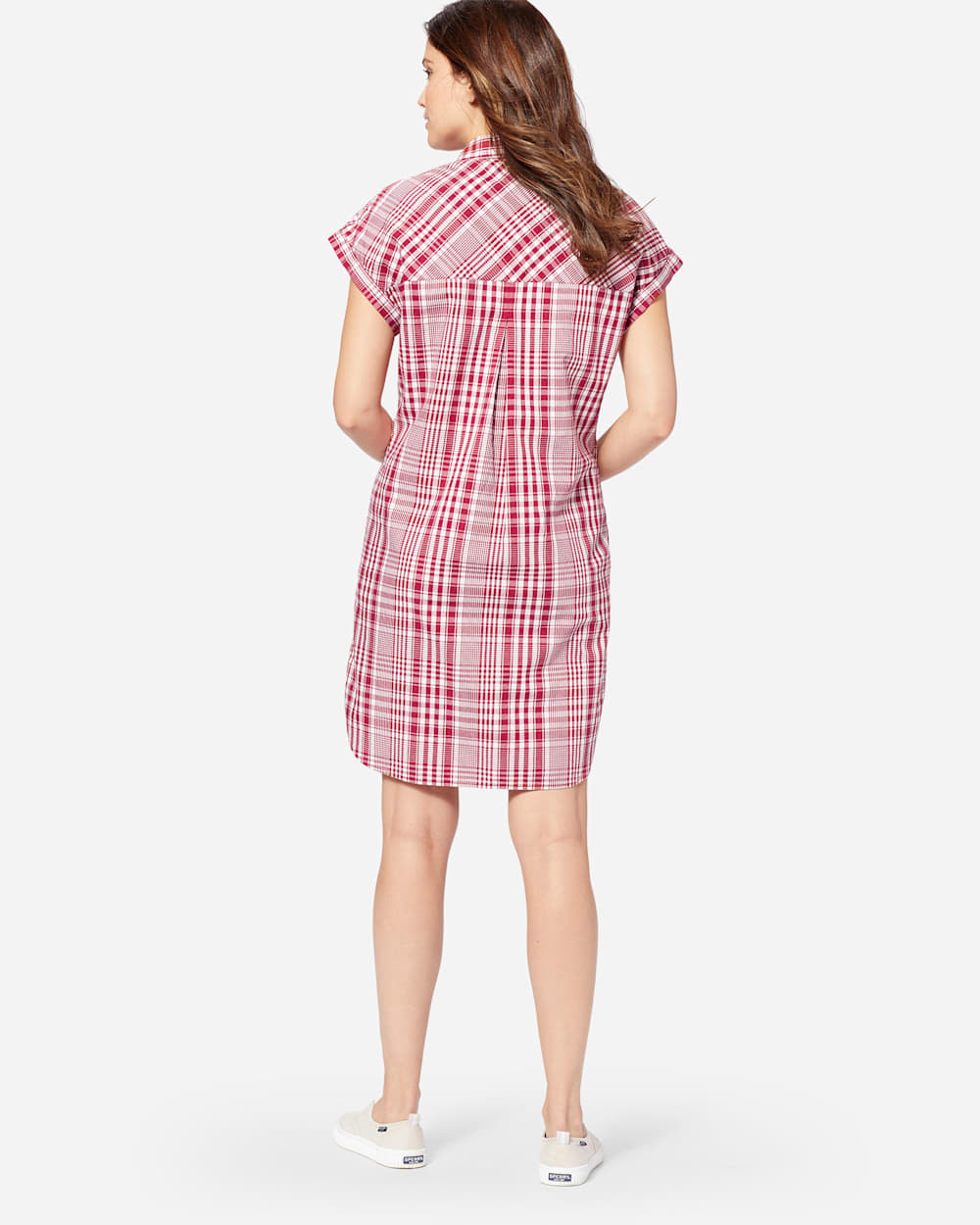 ADDITIONAL VIEW OF SUNNYSIDE TWO POCKET SHIRT DRESS IN RED ROCK image number 3
