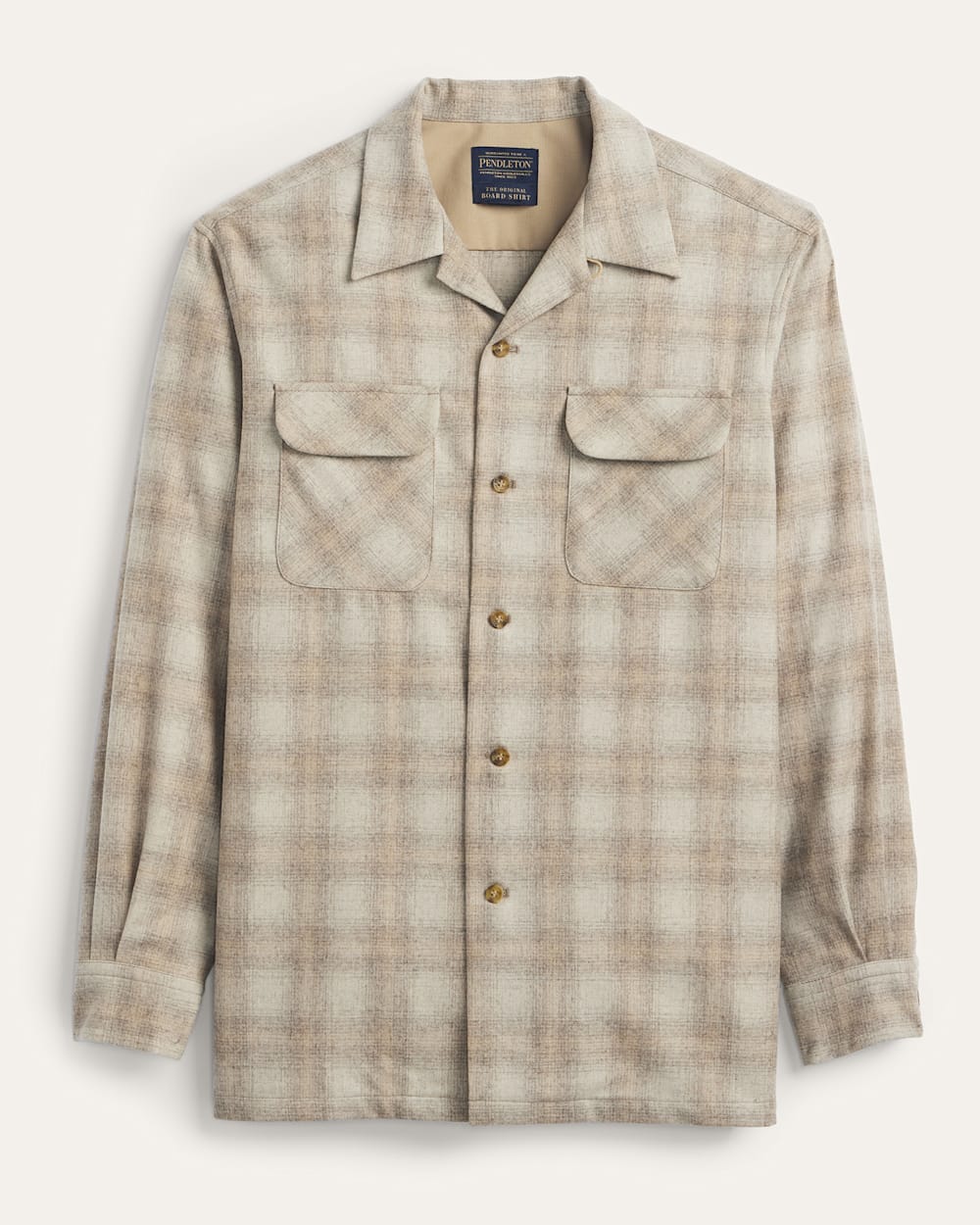 MEN'S PLAID BOARD SHIRT IN TAN OMBRE image number 1