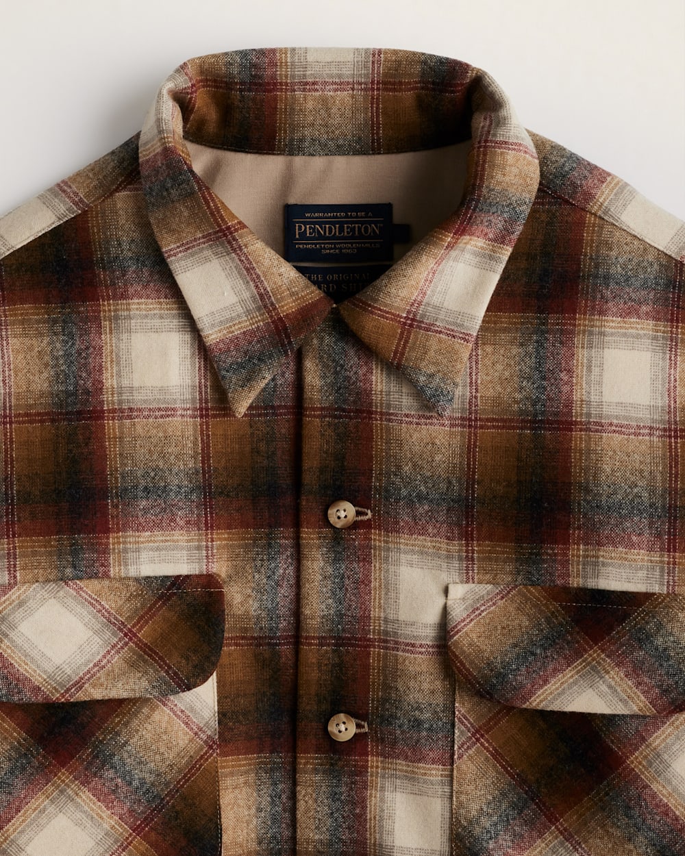 ALTERNATE VIEW OF MEN'S PLAID BOARD SHIRT IN COPPER/BROWN OMBRE image number 2