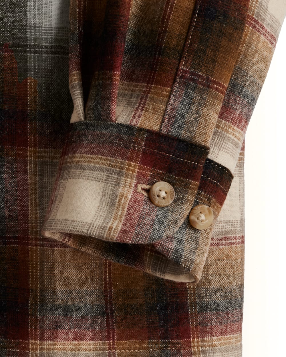 ALTERNATE VIEW OF MEN'S PLAID BOARD SHIRT IN COPPER/BROWN OMBRE image number 3