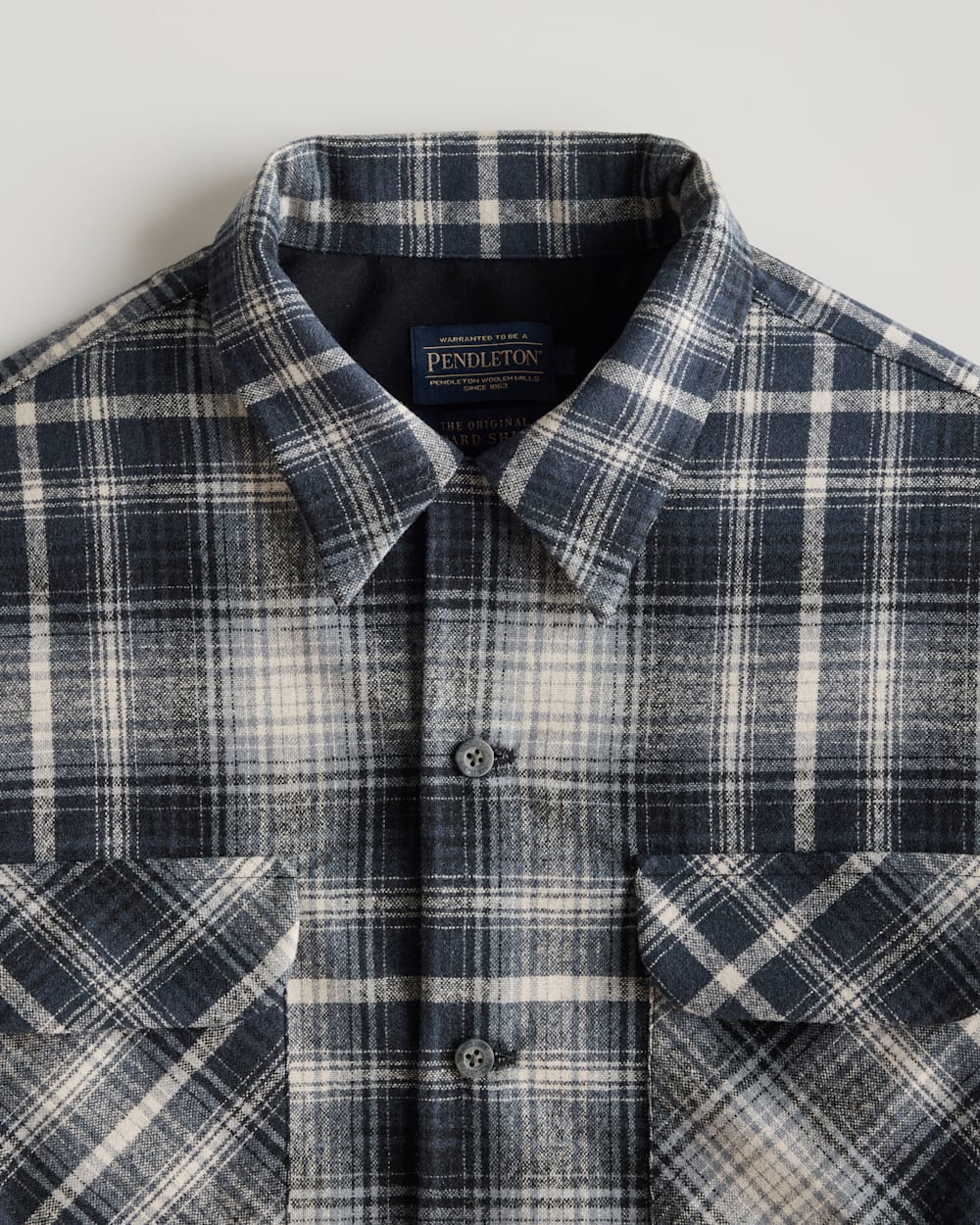 ALTERNATE VIEW OF MEN'S PLAID BOARD SHIRT IN GREY/TAN OMBRE image number 2
