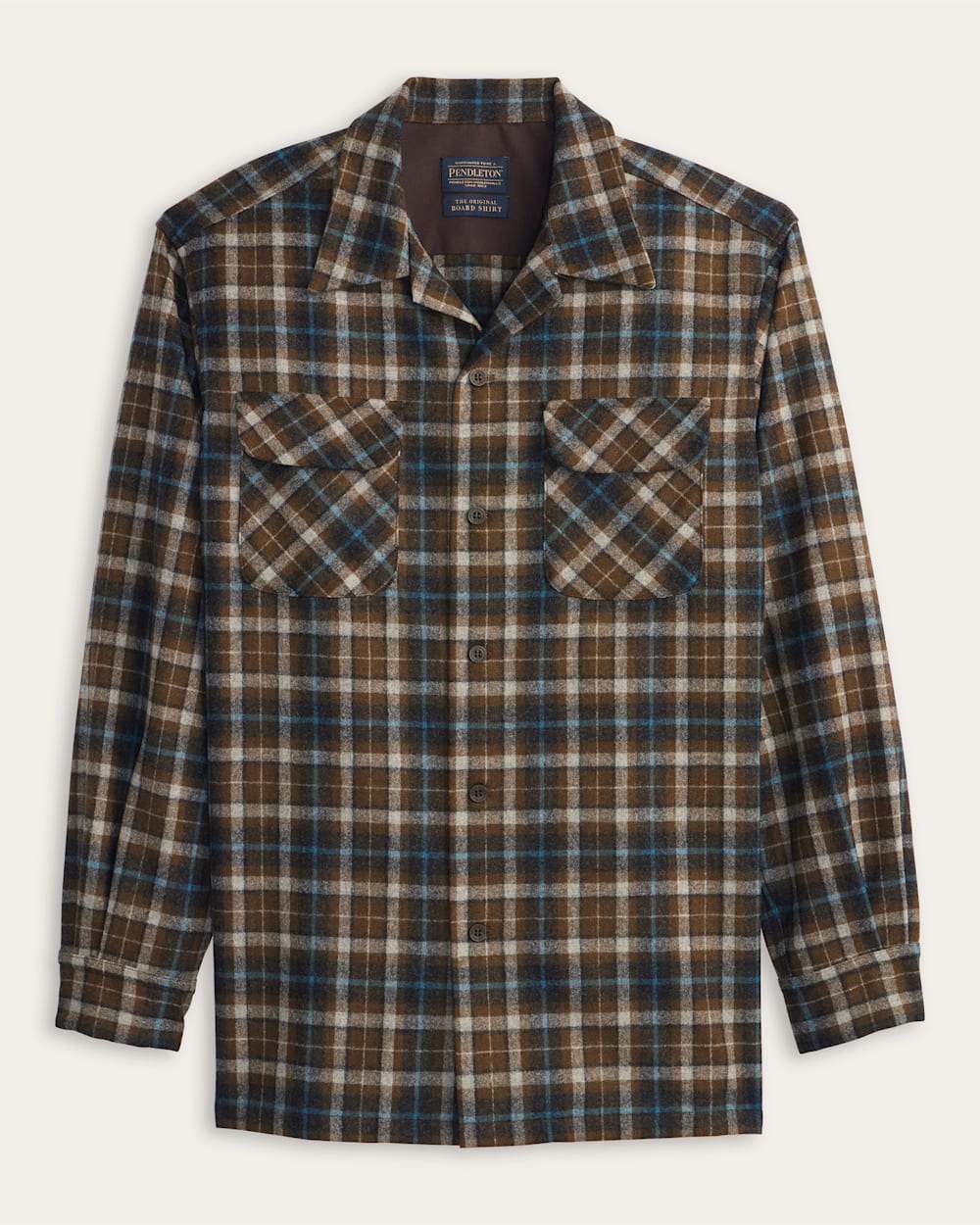 MEN'S PLAID BOARD SHIRT IN BROWN PLAID image number 1