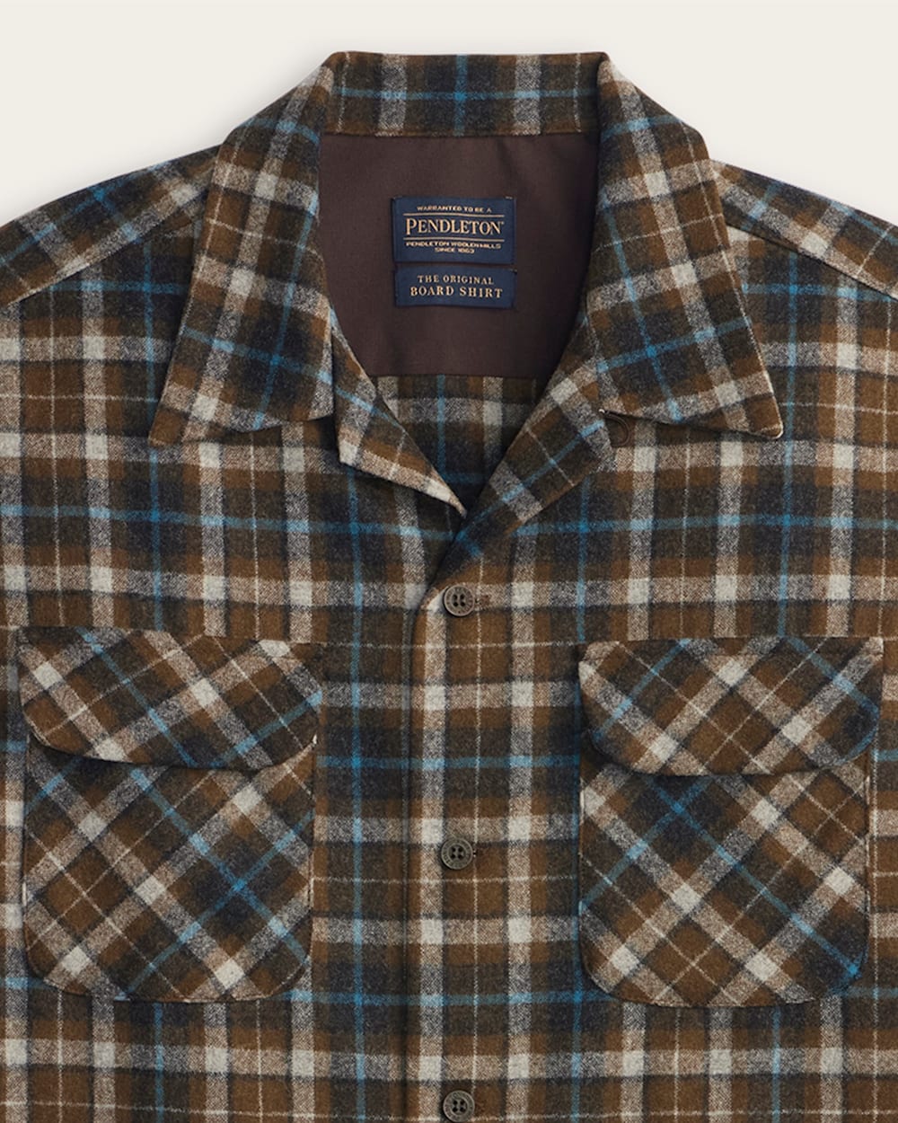 ALTERNATE VIEW OF MEN'S PLAID BOARD SHIRT IN BROWN PLAID image number 2