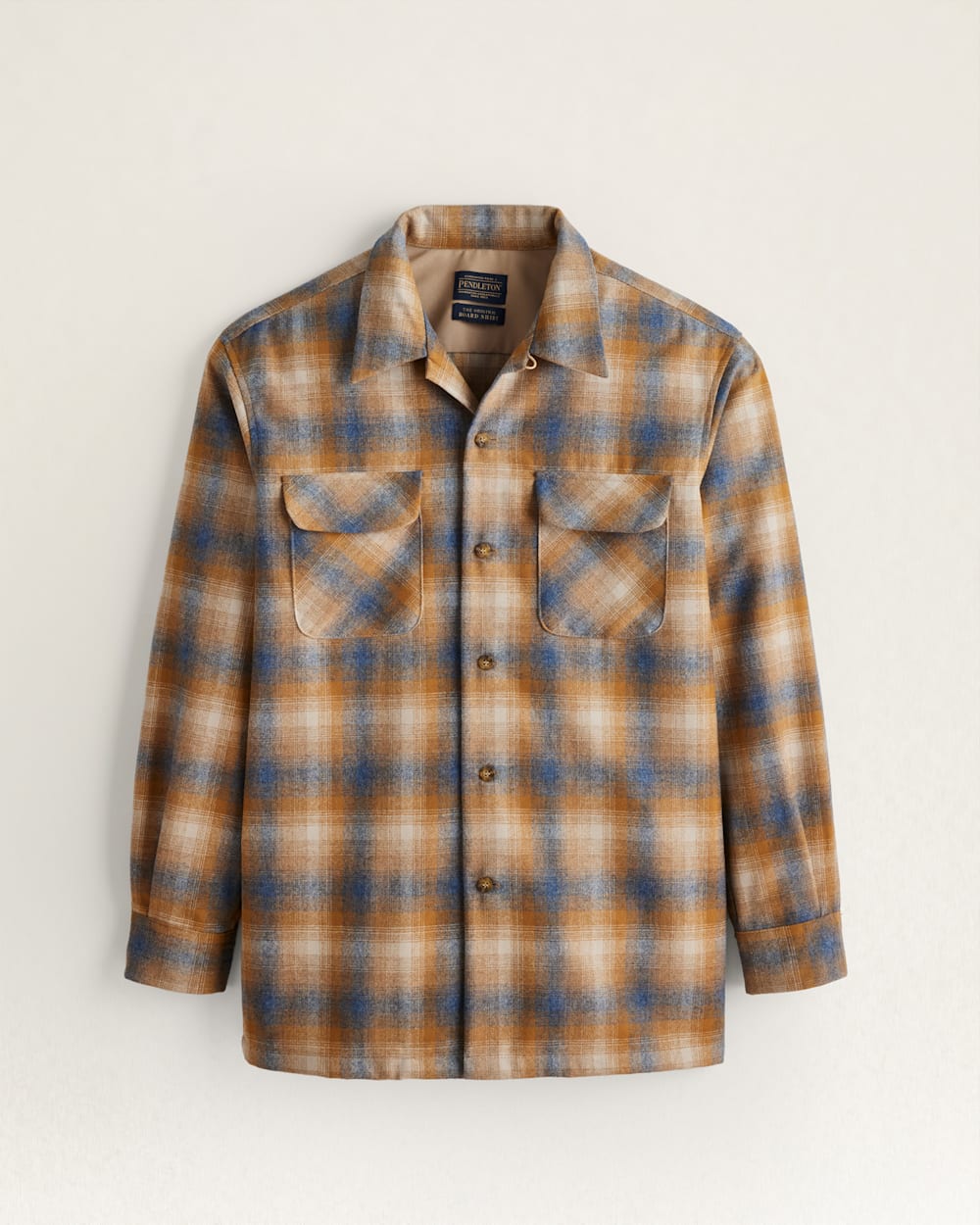MEN'S BOARD SHIRT IN TAN/COPPER/BLUE PLAID image number 1