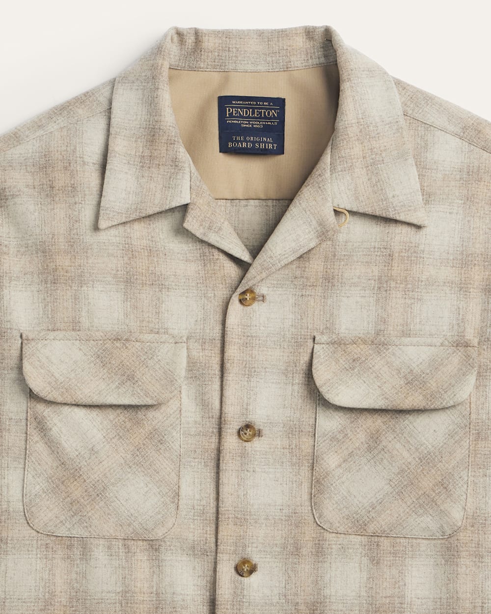 ALTERNATE VIEW OF MEN'S PLAID BOARD SHIRT IN TAN OMBRE image number 2