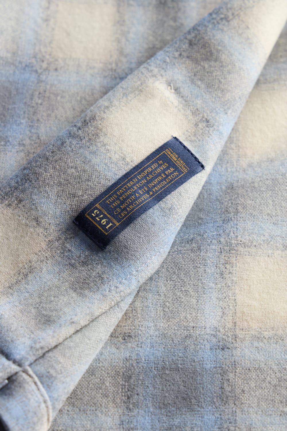 ALTERNATE VIEW OF MEN'S PLAID BOARD SHIRT IN TAN/BLUE/GREY OMBRE image number 4