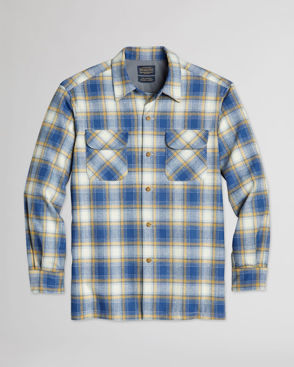 MEN'S BOARD SHIRT IN NAVY/TURQ OMBRE PLAID image number 1