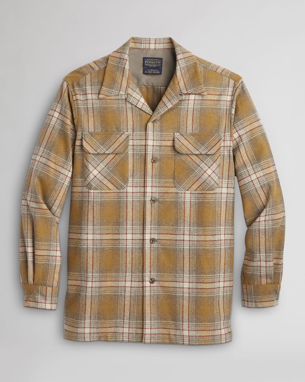 MEN'S PLAID BOARD SHIRT IN RED/COPPER PLAID image number 1