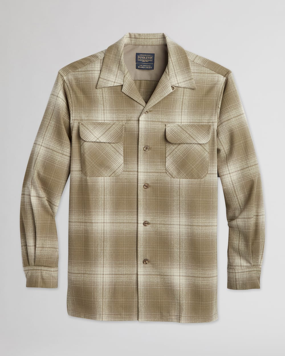 MEN'S PLAID BOARD SHIRT IN TAN OMBRE image number 1