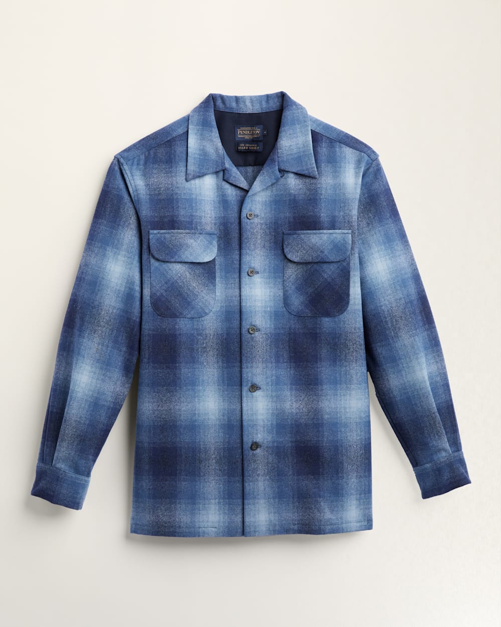 MEN'S PLAID BOARD SHIRT IN NAVY MIX OMBRE image number 1