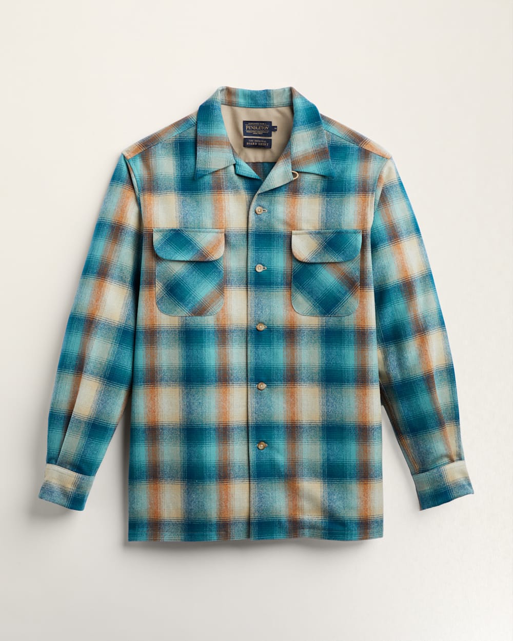 MEN'S PLAID BOARD SHIRT IN BLUE MULTI OMBRE image number 1