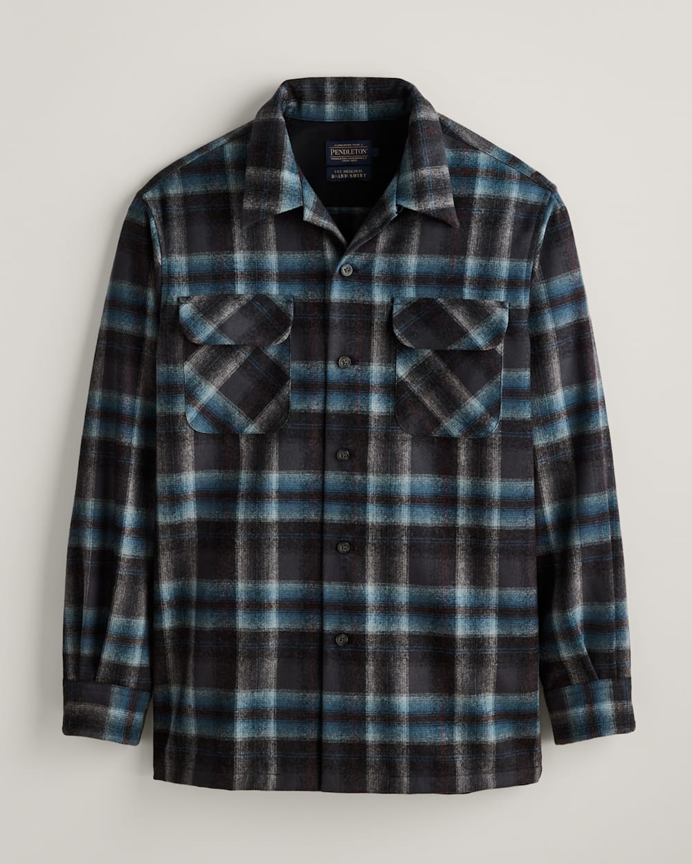 Pendleton Board Shirt Men s Grey Mix Aqua Plaid S