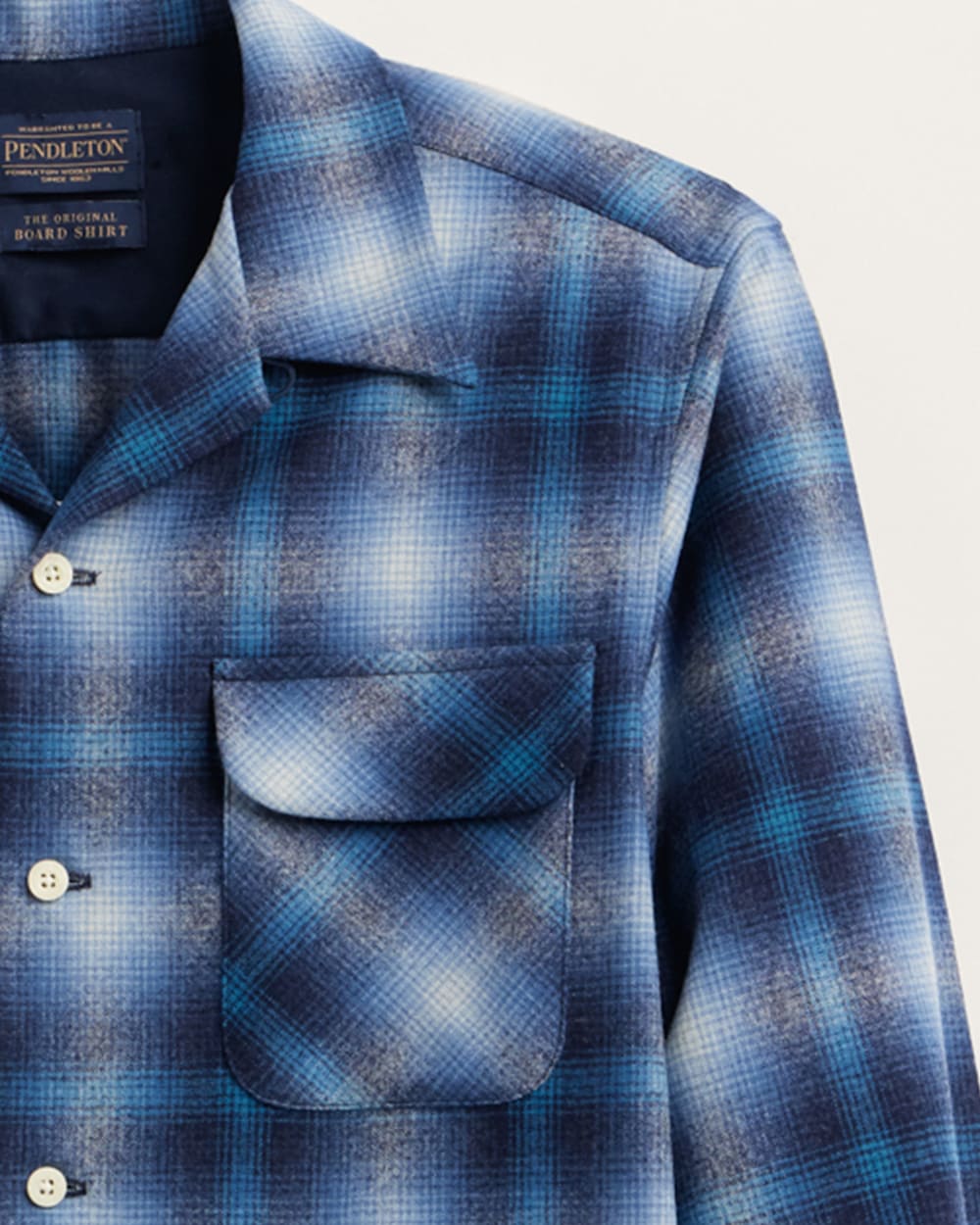 ALTERNATE VIEW OF MEN'S PLAID BOARD SHIRT IN BLUE MIX/TURQUOISE OMBRE image number 2