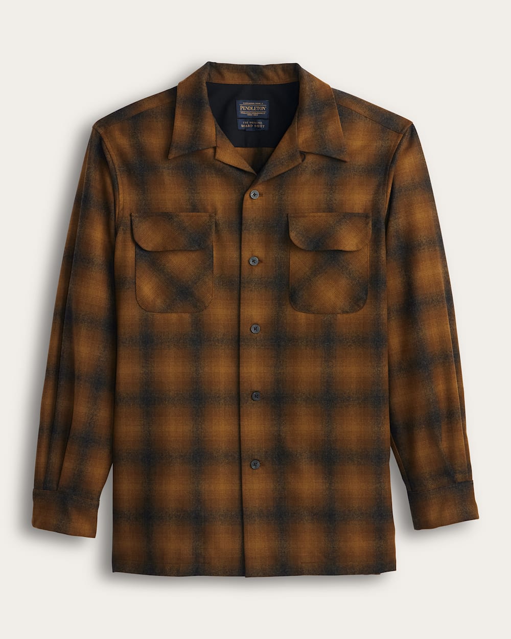 MEN'S PLAID BOARD SHIRT IN BRONZE OMBRE image number 1