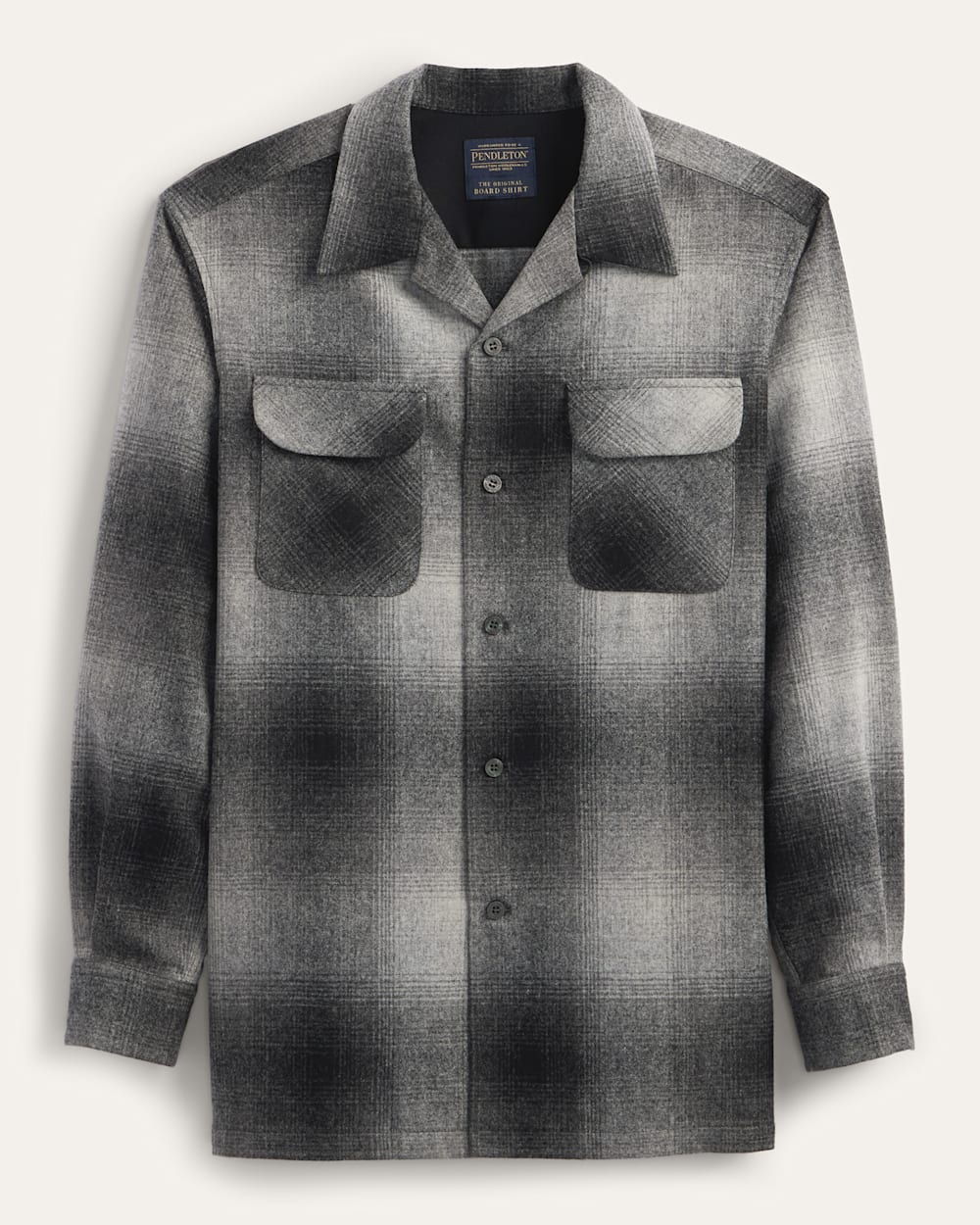 MEN'S PLAID BOARD SHIRT IN CHARCOAL OMBRE image number 1