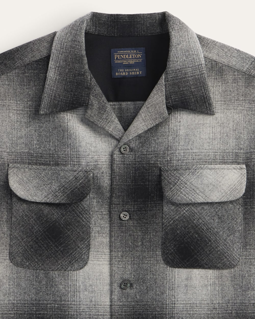 ALTERNATE VIEW OF MEN'S PLAID BOARD SHIRT IN CHARCOAL OMBRE image number 2