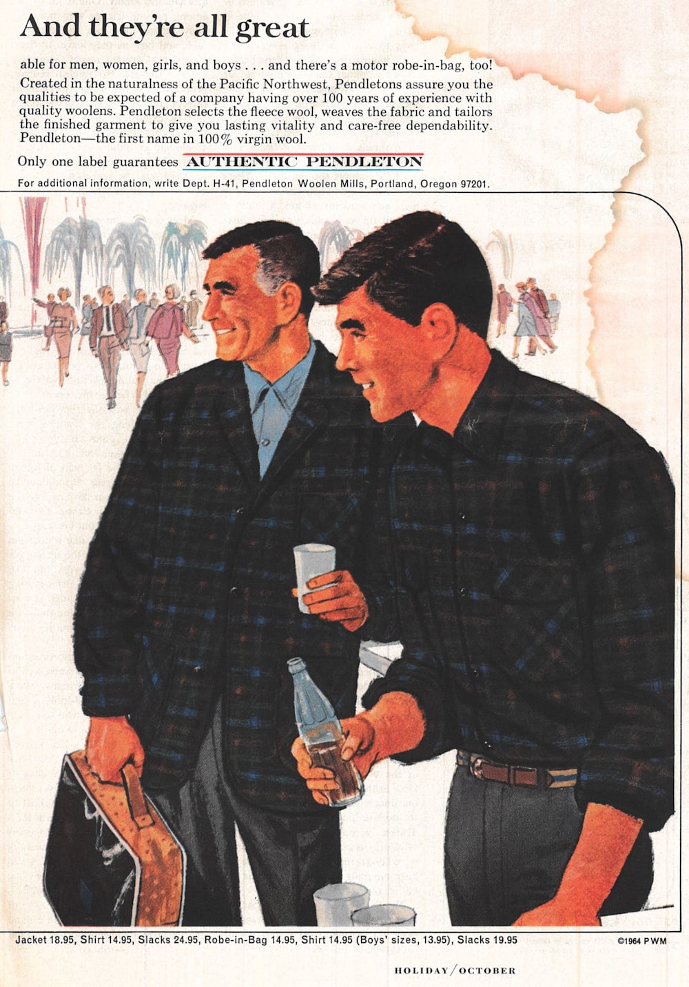 ALTERNATE VIEW OF MEN'S PLAID BOARD SHIRT IN BROWN/NAVY OMBRE image number 3