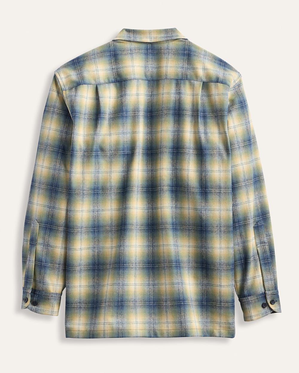 ALTERNATE VIEW OF MEN'S PLAID BOARD SHIRT IN BLUE/GREEN OMBRE image number 2
