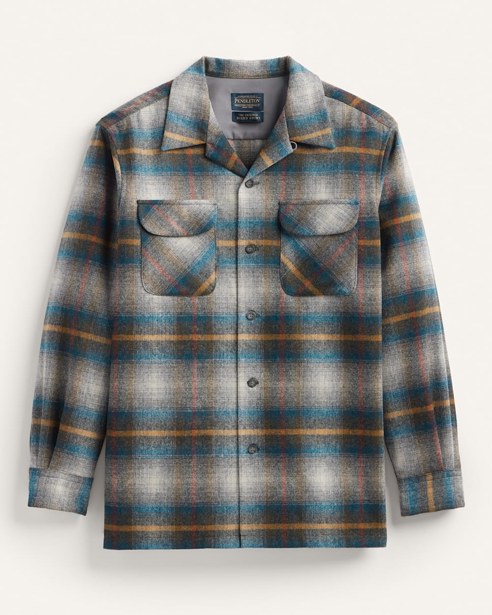 MEN'S PLAID BOARD SHIRT IN GREY MULTI PLAID image number 1