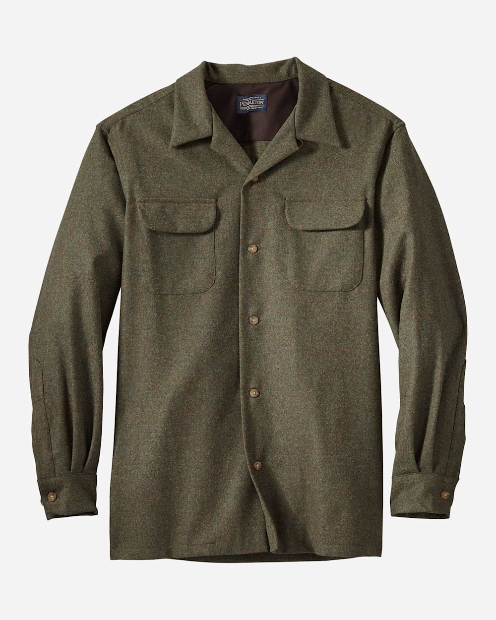 MEN'S BOARD SHIRT IN PEAT MOSS MIX SOLID image number 1