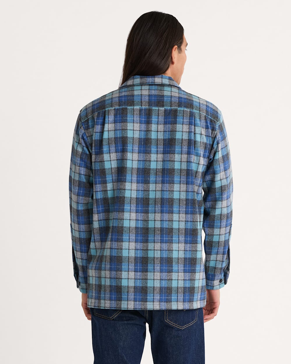 Exclusive Pendleton Worsted Wool Board Shirt Green Plaid