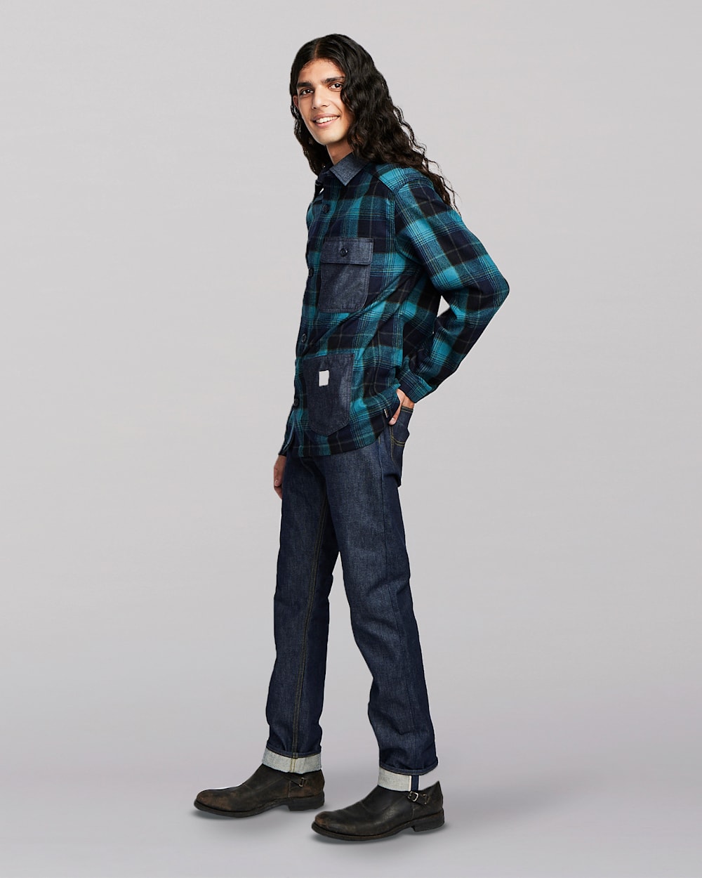 MEN'S PLAID WOOL JACKET 即完売品　ダントン Men's Plaid Silverton Coat
