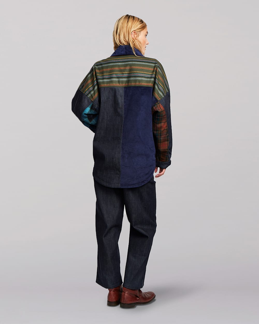 ALTERNATE VIEW OF LEE X PENDLETON PATCHWORK CHORE JACKET IN PATCHWORK image number 2