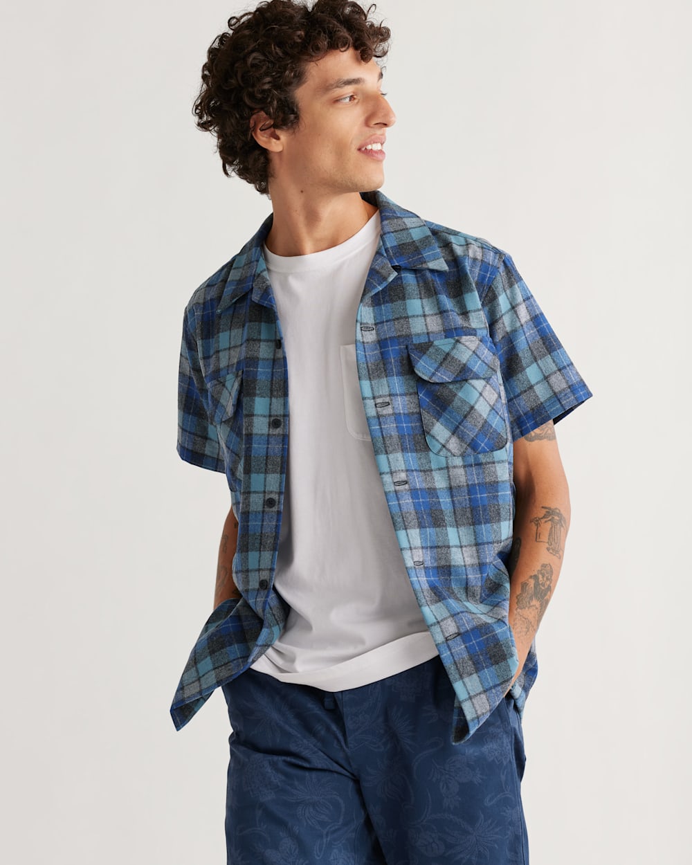 Short sleeve plaid shirt clearance