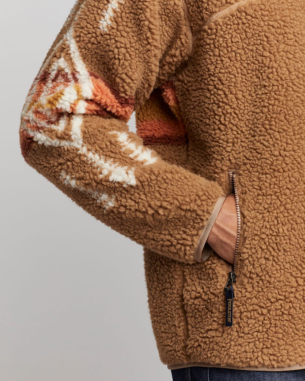 ALTERNATE VIEW OF LIMITED EDITION BOA FLEECE HOODIE IN CAMEL HARDING image number 4
