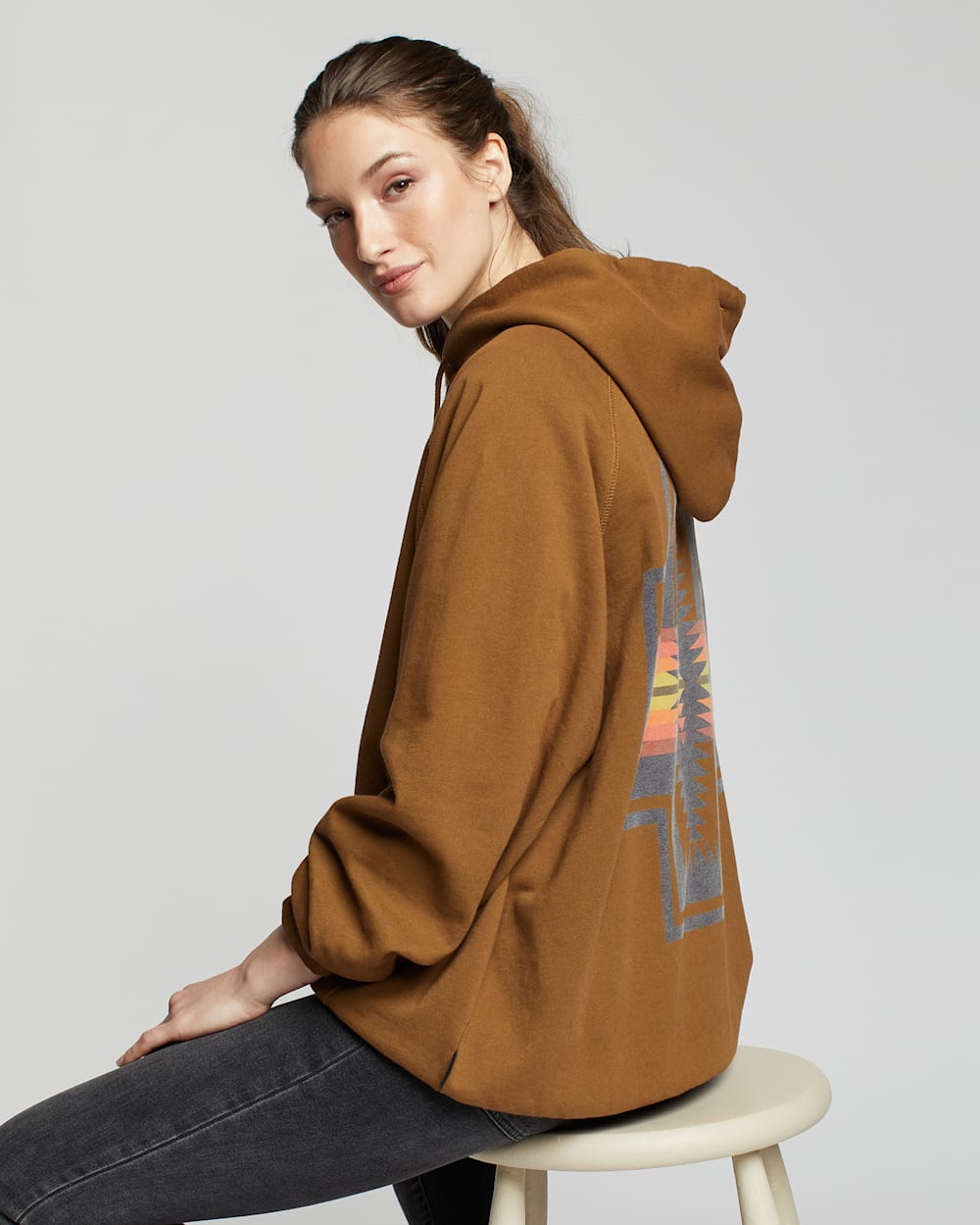 ALTERNATE VIEW OF LIMITED EDITION HOODIE IN TAN HARDING image number 5
