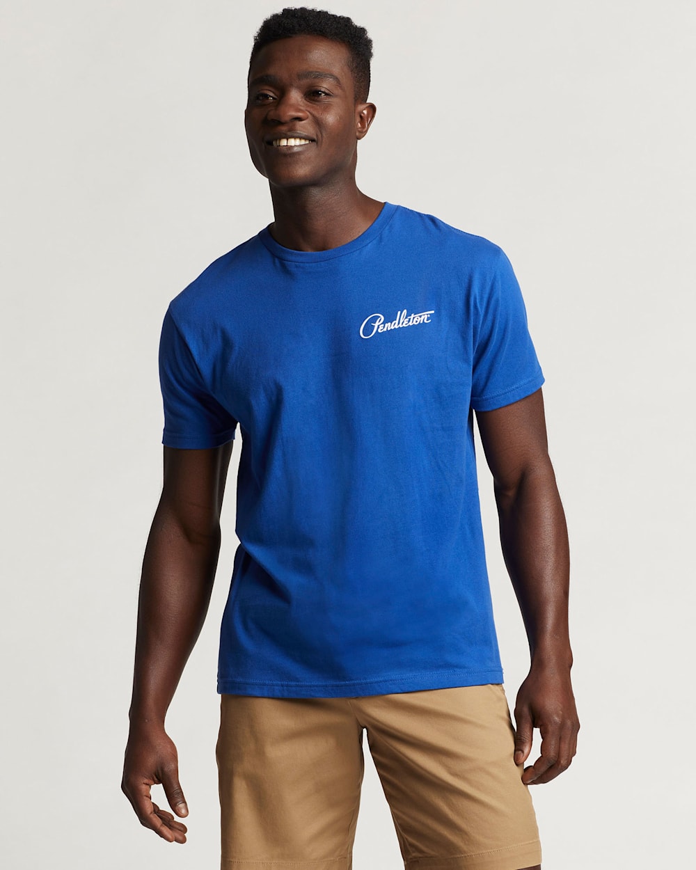 MEN'S BASE CAMP GRAPHIC TEE IN ROYAL/WHITE image number 1