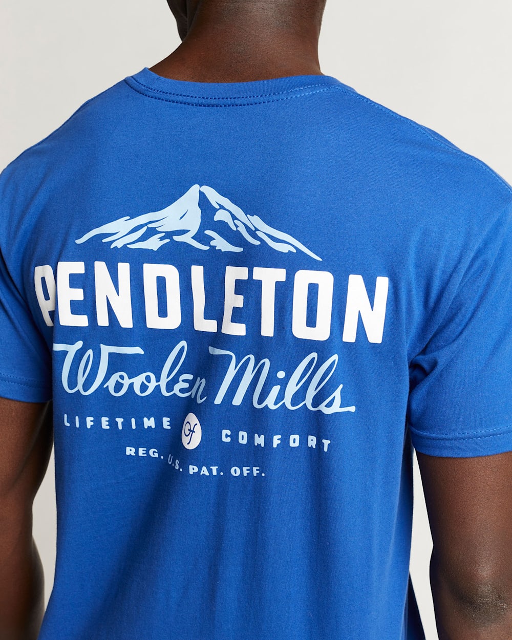 ALTERNATE VIEW OF MEN'S BASE CAMP GRAPHIC TEE IN ROYAL/WHITE image number 4