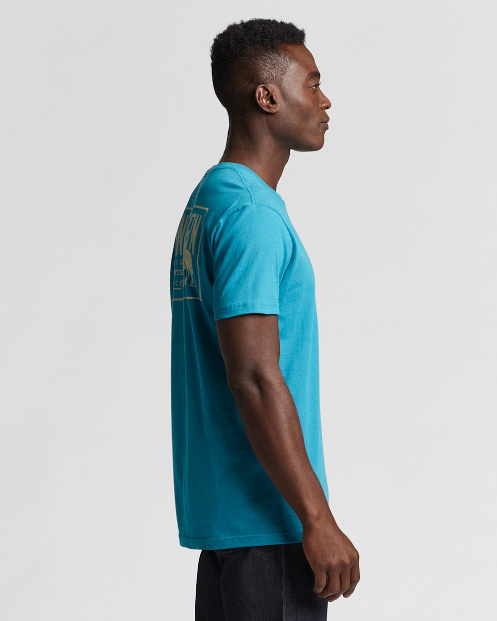 ALTERNATE VIEW OF MEN'S ORIGINAL WESTERN GRAPHIC TEE IN TEAL/WHITE image number 3