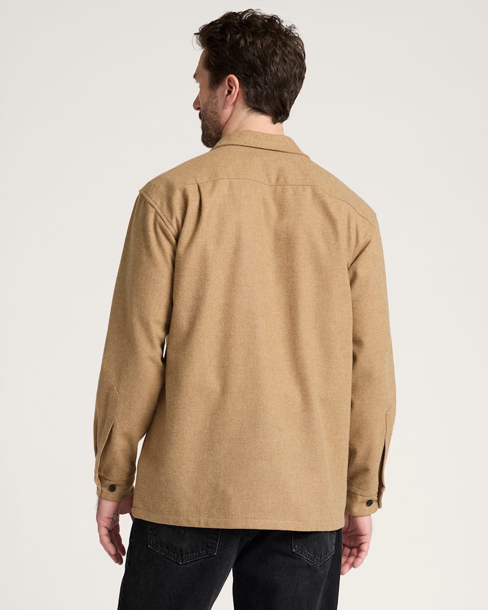 ALTERNATE VIEW OF MEN'S BOARD SHIRT IN TAN MIX image number 2