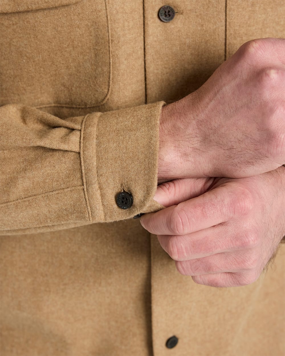 ALTERNATE VIEW OF MEN'S BOARD SHIRT IN TAN MIX image number 5